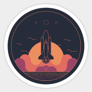 Space Shuttle Take Off Sticker